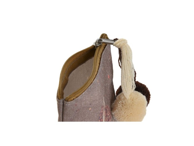 портмоне DKD Home Decor Кафяв Зелен Бургундия Yoga (3 броя)