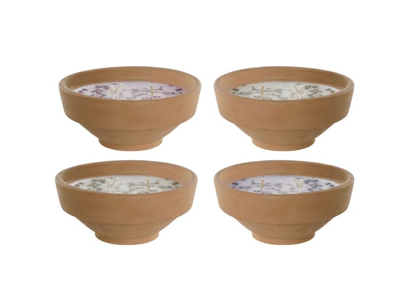Ароматизирана Свещ DKD Home Decor Естествен Cottage 250 g (4 броя)