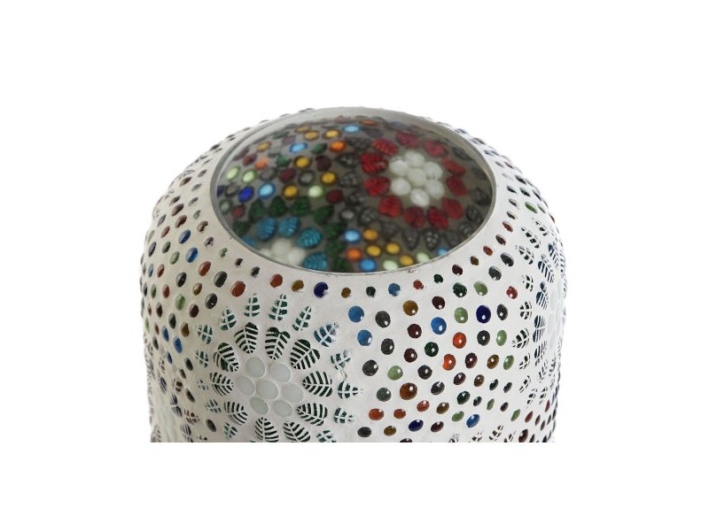 Настолна лампа DKD Home Decor Бял Многоцветен Алуминий Кристал 40 W 220 V 15 x 15 x 18 cm