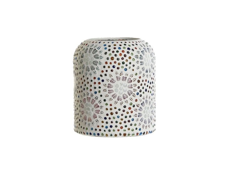 Настолна лампа DKD Home Decor Бял Многоцветен Алуминий Кристал 40 W 220 V 15 x 15 x 18 cm