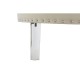 Табуретка DKD Home Decor Бежов Сребрист полиестер Дървен MDF 80 x 80 x 43 cm