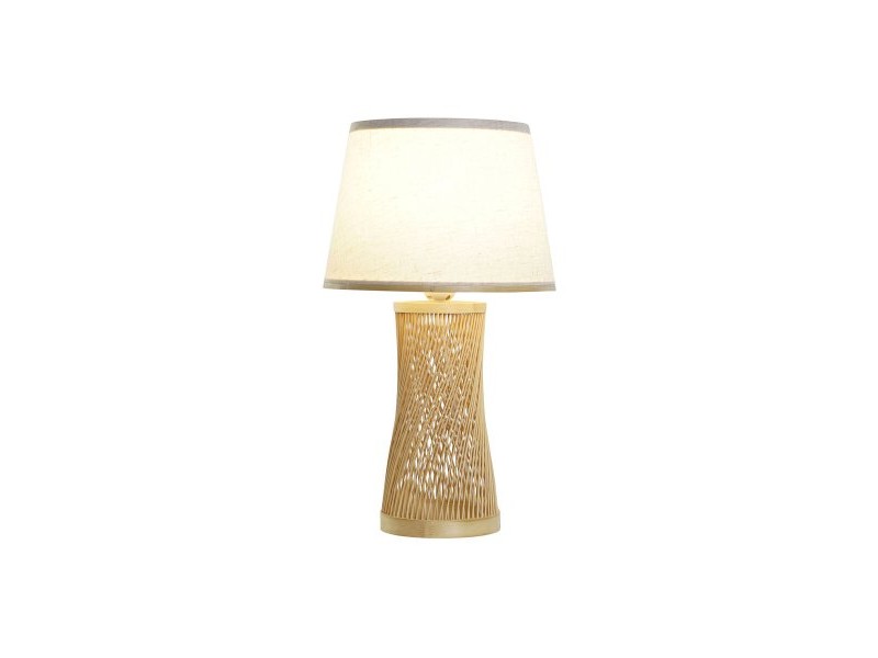 Настолна лампа DKD Home Decor Кафяв Естествен Бамбук 50 W 220 V 26 x 26 x 45 cm