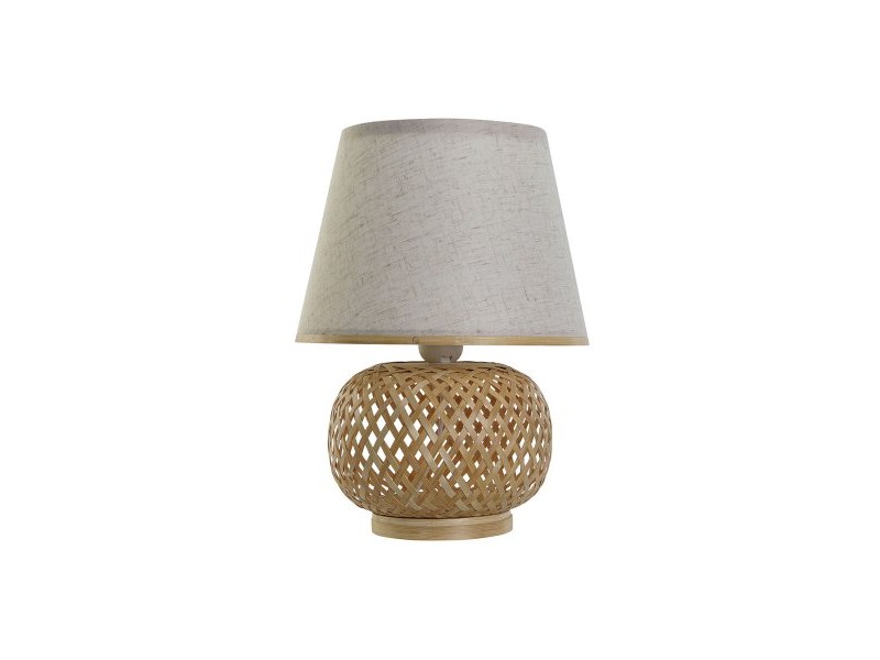 Настолна лампа DKD Home Decor Кафяв Естествен Бамбук 50 W 220 V 24 x 24 x 34 cm