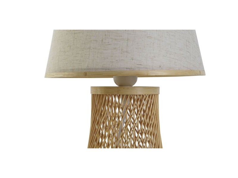 Настолна лампа DKD Home Decor Кафяв Естествен Бамбук 50 W 220 V 24 x 24 x 37 cm