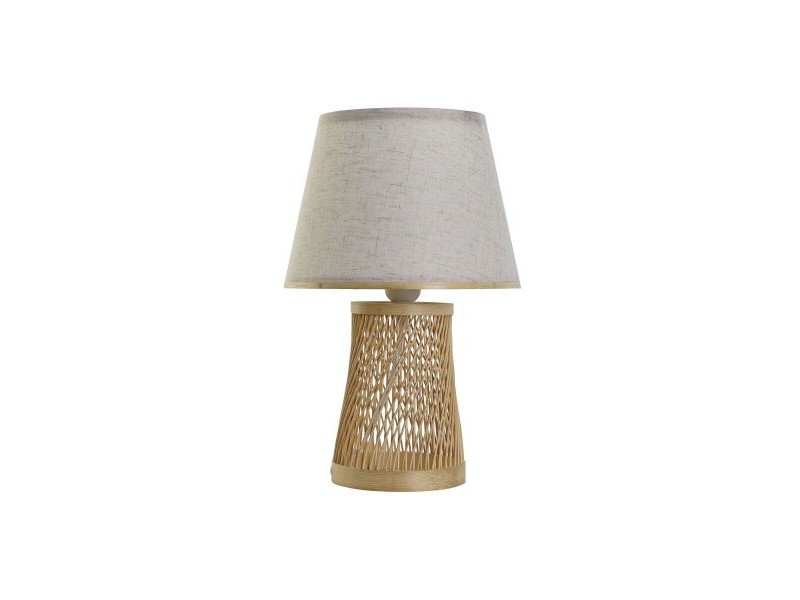 Настолна лампа DKD Home Decor Кафяв Естествен Бамбук 50 W 220 V 24 x 24 x 37 cm