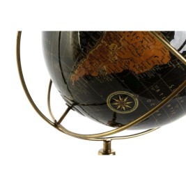 Глобус Home ESPRIT Жълт Кафяв Черен PVC Алуминий 25 x 25 x 42 cm