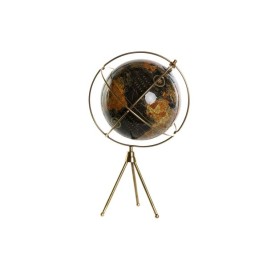 Глобус Home ESPRIT Жълт Кафяв Черен PVC Алуминий 25 x 25 x 42 cm