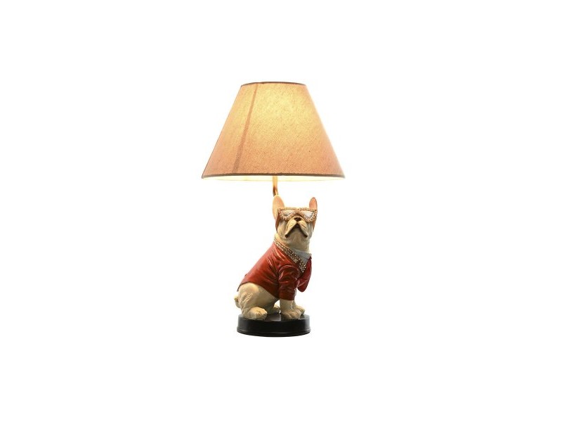 Настолна лампа Home ESPRIT Бял Червен Метал Смола 50 W 220 V 26 x 26 x 46 cm