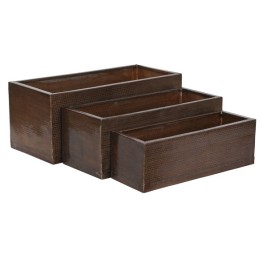 Комплект саксии Home ESPRIT Златен Алуминий 100 x 43 x 40 cm