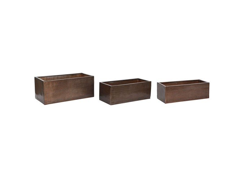Комплект саксии Home ESPRIT Златен Алуминий 100 x 43 x 40 cm