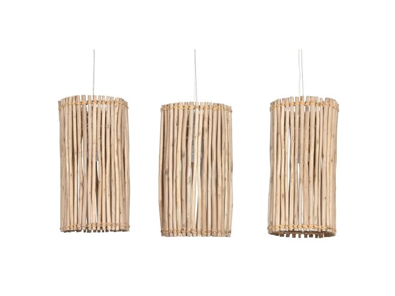 Полилей Home ESPRIT Бял Естествен Евкалиптово дърво 50 W 20 x 20 x 40 cm