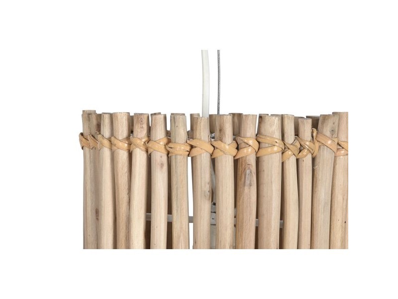 Полилей Home ESPRIT Бял Естествен Евкалиптово дърво 50 W 20 x 20 x 40 cm
