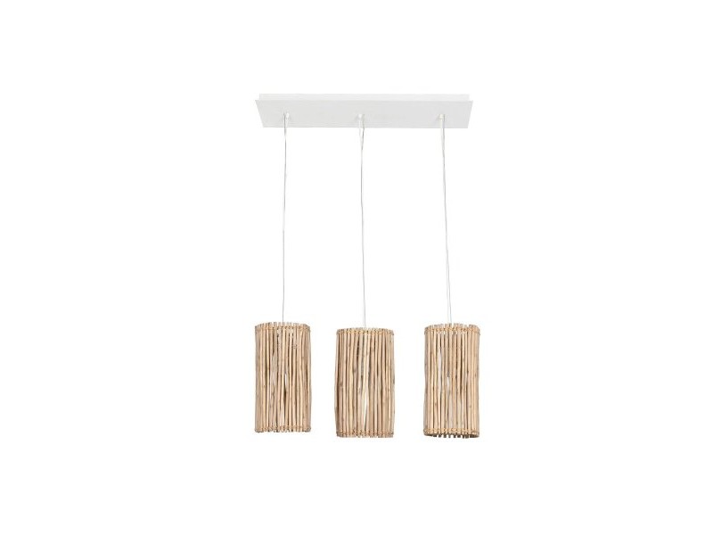 Полилей Home ESPRIT Бял Естествен Евкалиптово дърво 50 W 20 x 20 x 40 cm