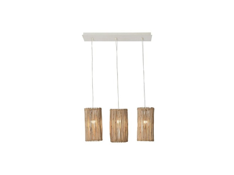 Полилей Home ESPRIT Бял Естествен Евкалиптово дърво 50 W 20 x 20 x 40 cm