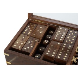 Игри Home ESPRIT Дървен Кристал 15 x 15 x 7 cm