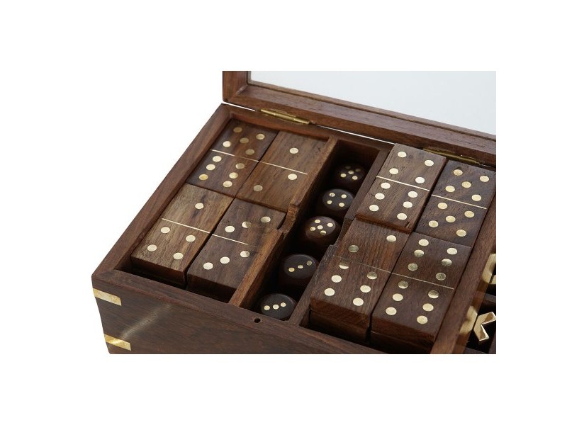 Игри Home ESPRIT Дървен Кристал 15 x 15 x 7 cm Игри Home ESPRIT Дървен Кристал 15 x 15 x 7 cm