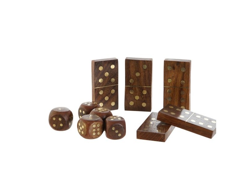 Игри Home ESPRIT Дървен Кристал 15 x 15 x 7 cm Игри Home ESPRIT Дървен Кристал 15 x 15 x 7 cm
