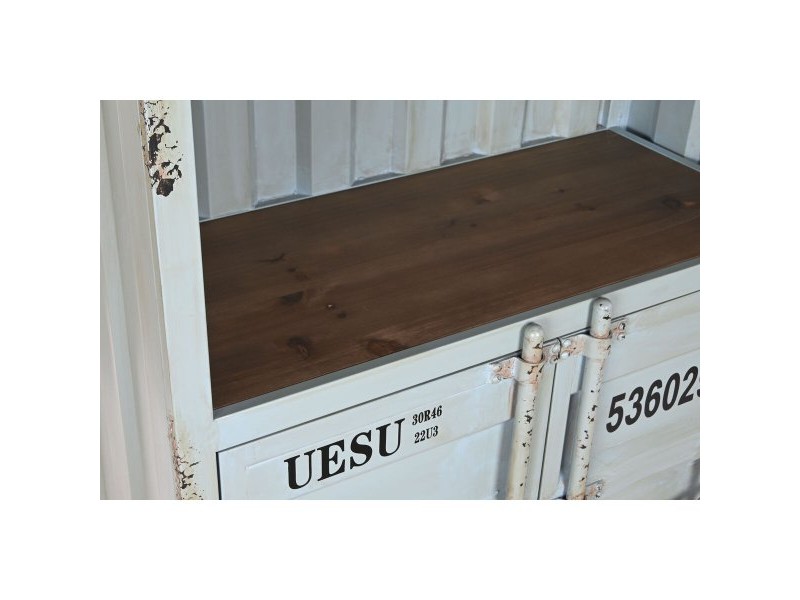 Лавица Home ESPRIT цвят тюркоаз Небесно синьо Метал Дървен MDF 87 x 44 x 168,5 cm