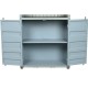 Лавица Home ESPRIT цвят тюркоаз Небесно синьо Метал Дървен MDF 87 x 44 x 168,5 cm