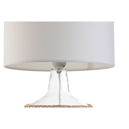 Настолна лампа Home ESPRIT Бял Кафяв Кристал Въже 220 W 60 V 28 x 28 x 45 cm (2 броя)
