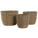 Комплект саксии Home ESPRIT Кафяв влакно Тропически 31 x 31 x 24 cm Комплект саксии Home ESPRIT Кафяв влакно Тропически 31 x 31 x 24 cm