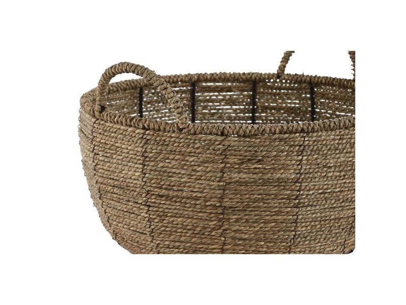 Комплект саксии Home ESPRIT Кафяв Метал влакно Тропически 34 x 33 x 15 cm