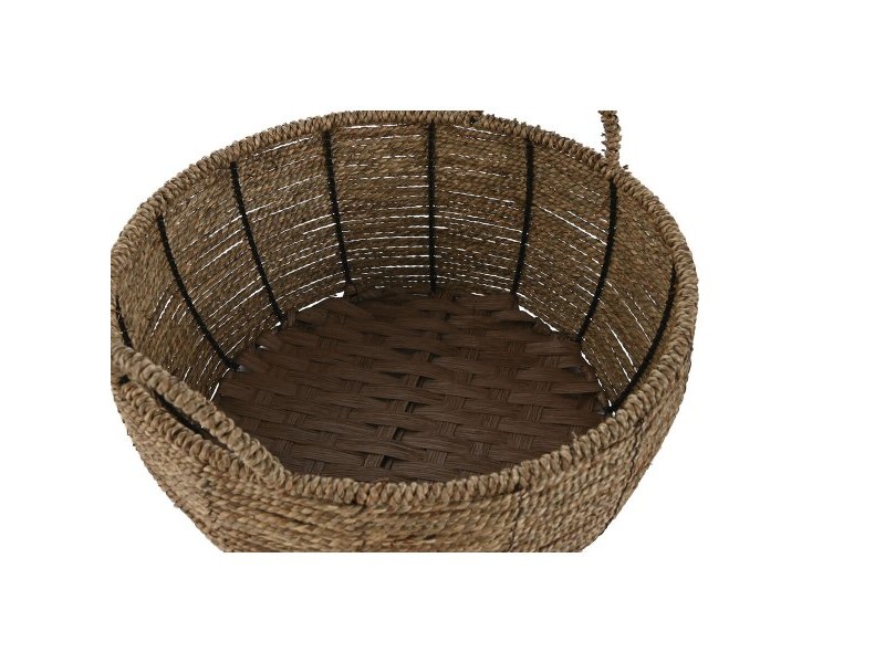 Комплект саксии Home ESPRIT Кафяв Метал влакно Тропически 34 x 33 x 15 cm