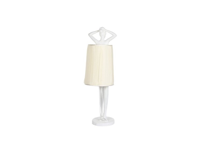 Лампион Home ESPRIT Бял Смола 50 W 220 V 46 x 41 x 137,5 cm