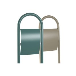 Поставка за Тоалетна Хартия Home ESPRIT Бял цвят тюркоаз Метал 30 x 16 x 78,5 cm (2 броя)