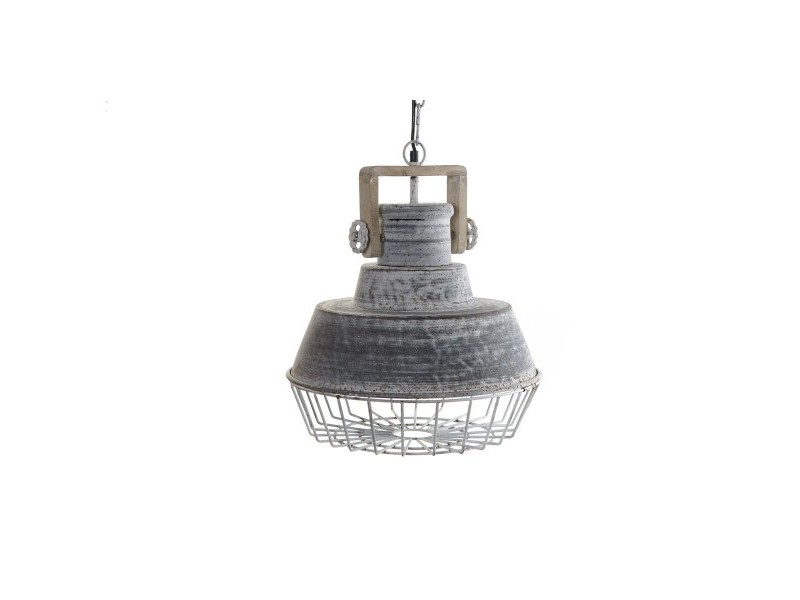 Полилей Home ESPRIT Сив Дървен Метал Желязо 25 W 39 x 39 x 45 cm