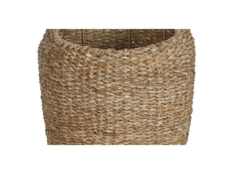 Комплект саксии Home ESPRIT Естествен Метал Естествено влакно Bali 43 x 43 x 70 cm (3 Части)