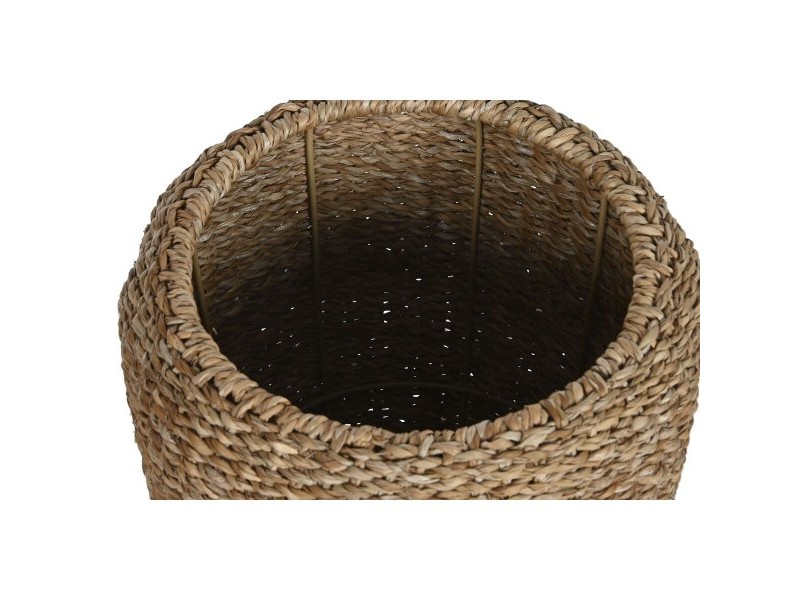 Комплект саксии Home ESPRIT Естествен Метал Естествено влакно Bali 43 x 43 x 70 cm (3 Части)