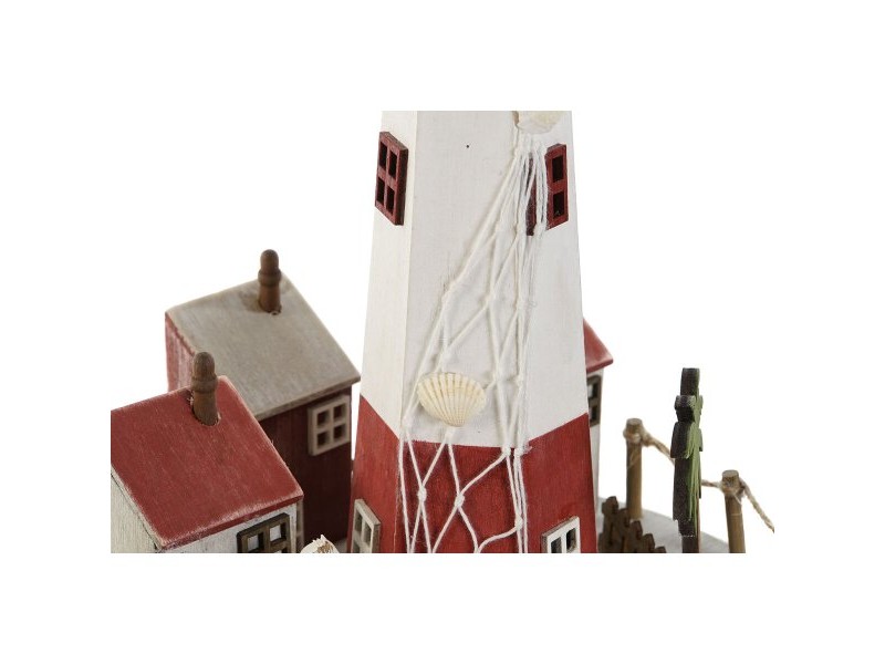 Ярка декорация Home ESPRIT Дървен Алуминий Фар 20 x 20 x 30,5 cm (2 броя)