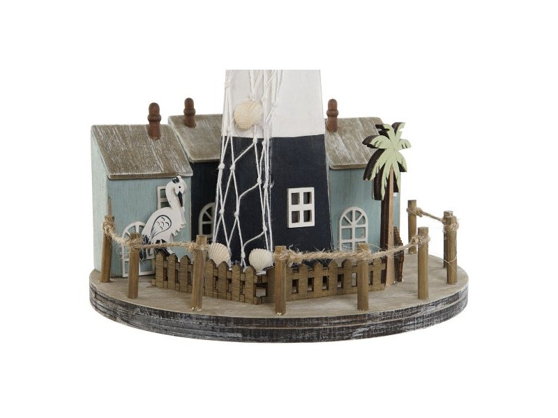 Ярка декорация Home ESPRIT Дървен Алуминий Фар 20 x 20 x 30,5 cm (2 броя)