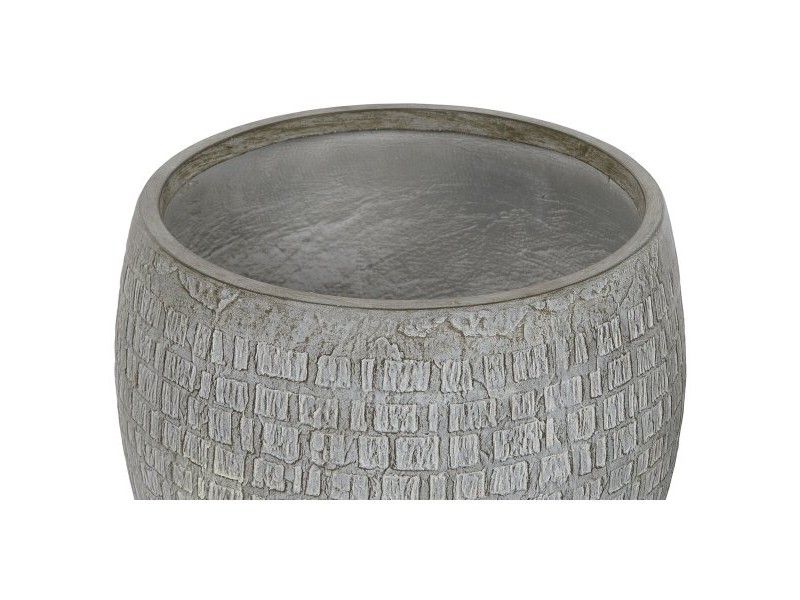 Комплект саксии Home ESPRIT Сив Фибростъкло Магнезиев 55 x 55 x 55,5 cm (3 броя)