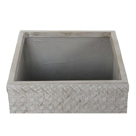 Комплект саксии Home ESPRIT Бежов Фибростъкло Магнезиев 44,5 x 44,5 x 42,5 cm (4 броя)