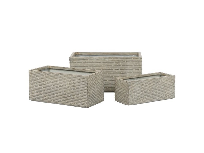 Саксия Home ESPRIT Бежов Фибростъкло Магнезиев 74,5 x 37,5 x 37,5 cm