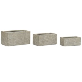 Саксия Home ESPRIT Бежов Фибростъкло Магнезиев 74,5 x 37,5 x 37,5 cm