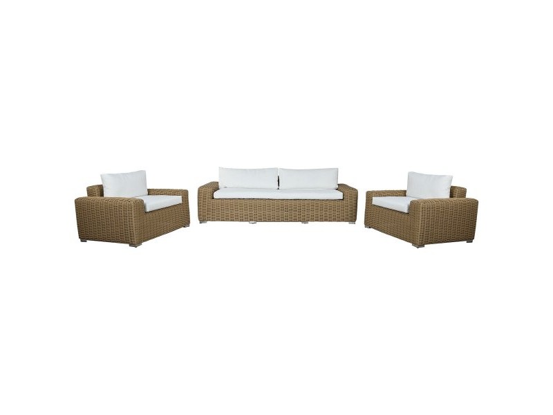 Градински мебели Home ESPRIT Бял Кафяв Бежов Светло кафяв 248 x 85 x 80 cm 222 x 85 x 80 cm (4 Части)
