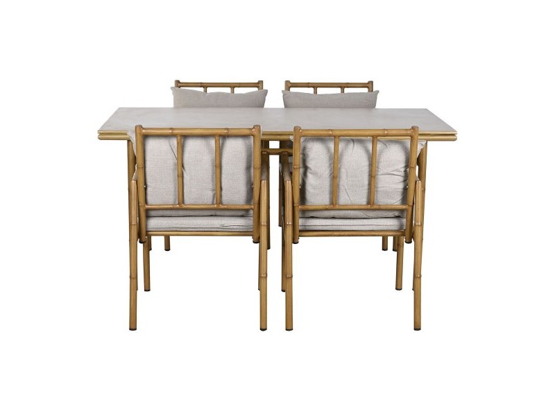 Градински мебели Home ESPRIT Бежов 160 x 90 x 75 cm 83 cm (5 Части)