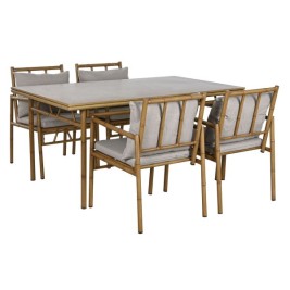 Градински мебели Home ESPRIT Бежов 160 x 90 x 75 cm 83 cm (5 Части)