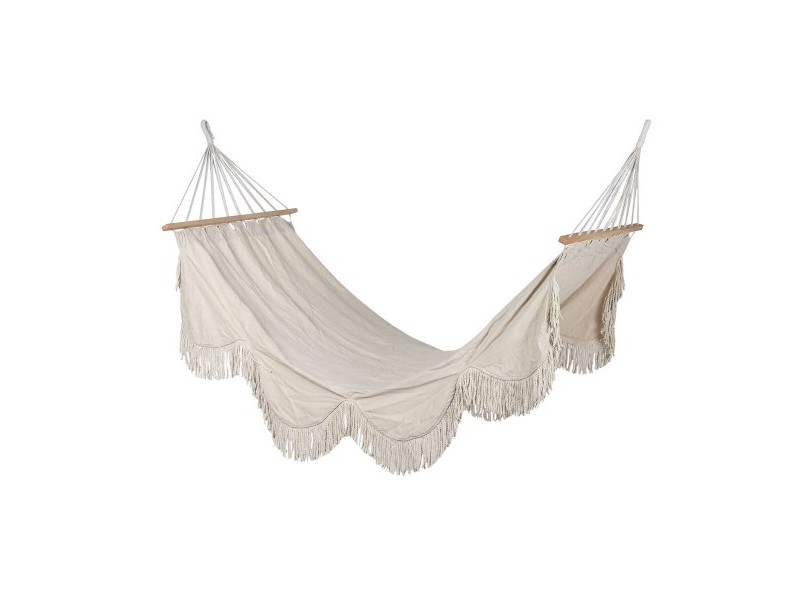 Висящ хамак Home ESPRIT Бял Ресни 200 x 100 x 5 cm