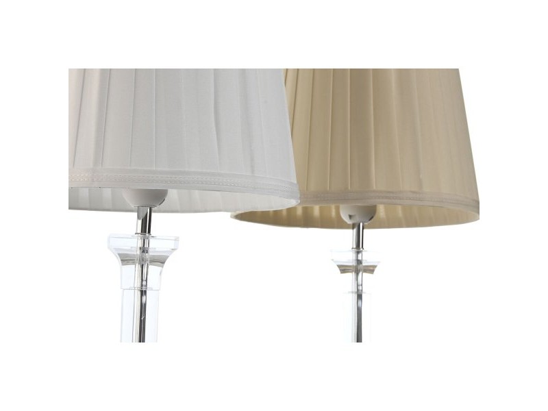 Настолна лампа Home ESPRIT Бял Бежов Метал 60 W 220 V 25 x 25 x 50 cm (2 броя)