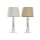 Настолна лампа Home ESPRIT Бял Бежов Метал 60 W 220 V 25 x 25 x 50 cm (2 броя)