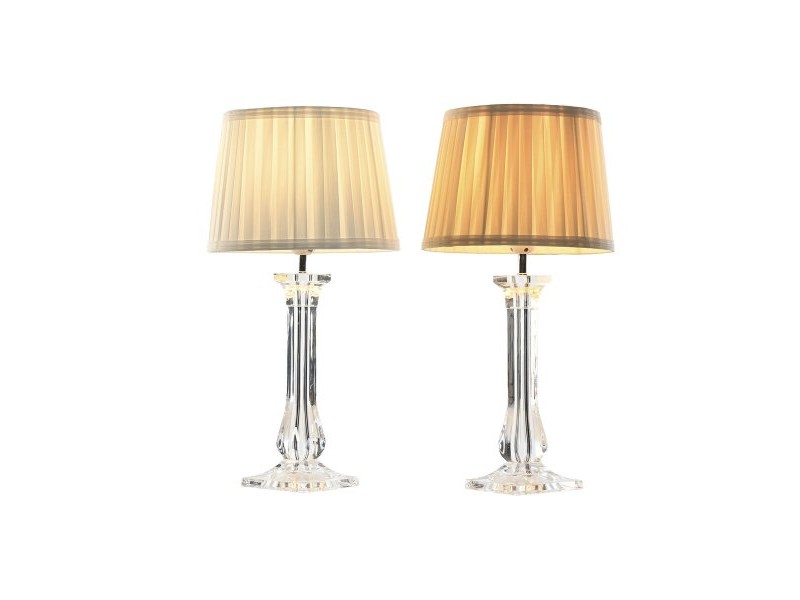 Настолна лампа Home ESPRIT Бял Бежов Метал 60 W 220 V 25 x 25 x 50 cm (2 броя)