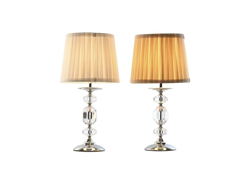 Настолна лампа Home ESPRIT Бял Бежов Метал 25 W 220 V 22 x 22 x 45 cm (2 броя) Настолна лампа Home ESPRIT Бял Бежов Метал 25 W 220 V 22 x 22 x 45 cm (2 броя)