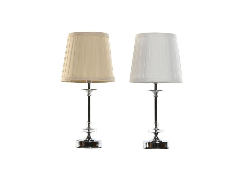 Настолна лампа Home ESPRIT Бял Бежов Метал 25 W 220 V 20 x 20 x 43 cm (2 броя)