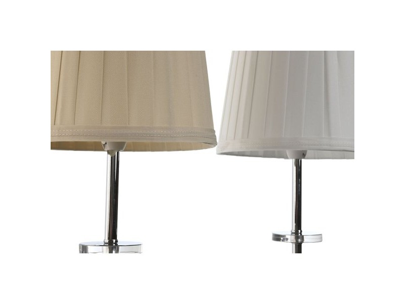 Настолна лампа Home ESPRIT Бял Бежов Металик Метал 25 W 220 V 20 x 20 x 43 cm (2 броя)