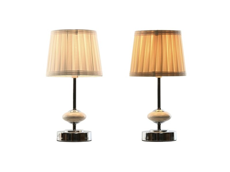 Настолна лампа Home ESPRIT Бял Бежов Метал Порцелан 20 W 220 V 17,5 x 17,5 x 35 cm (2 броя) Настолна лампа Home ESPRIT Бял Бежов Метал Порцелан 20 W 220 V 17,5 x 17,5 x 35 cm (2 броя)