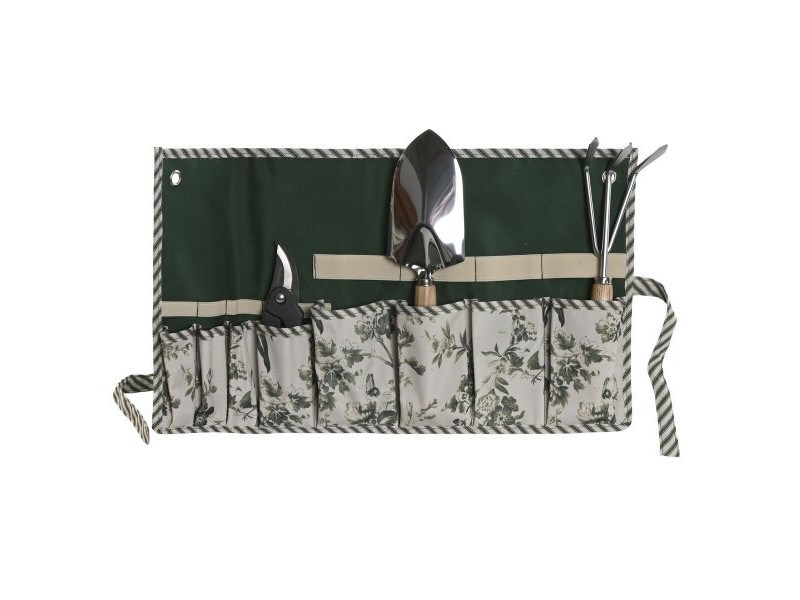 Поставки за инструменти Home ESPRIT Градина Лента Бял Зелен 54 x 29 x 6 cm